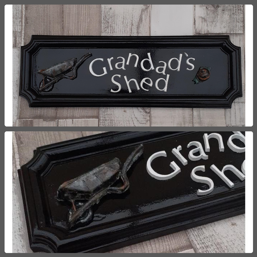 Dad's / Grandad's / Mum's / Grandma's Shed Sign 290mm x 100mm