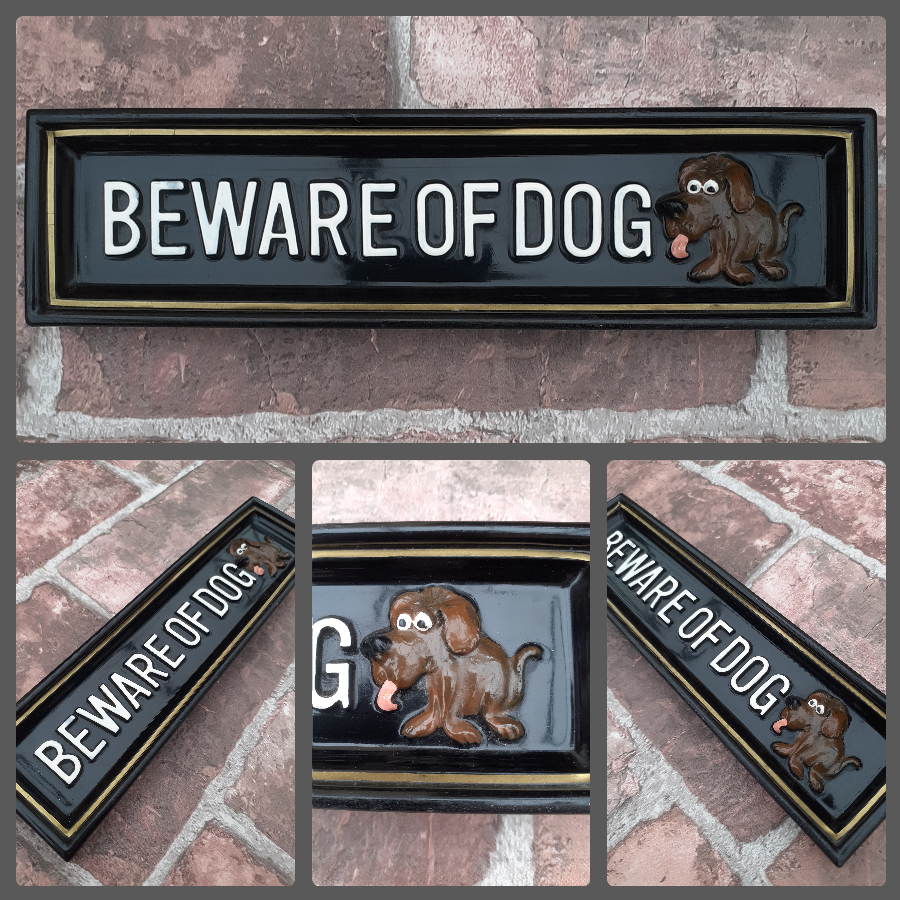 RECTANGLE.4 Beware of the Dog 210mm x 55mm - Image 4